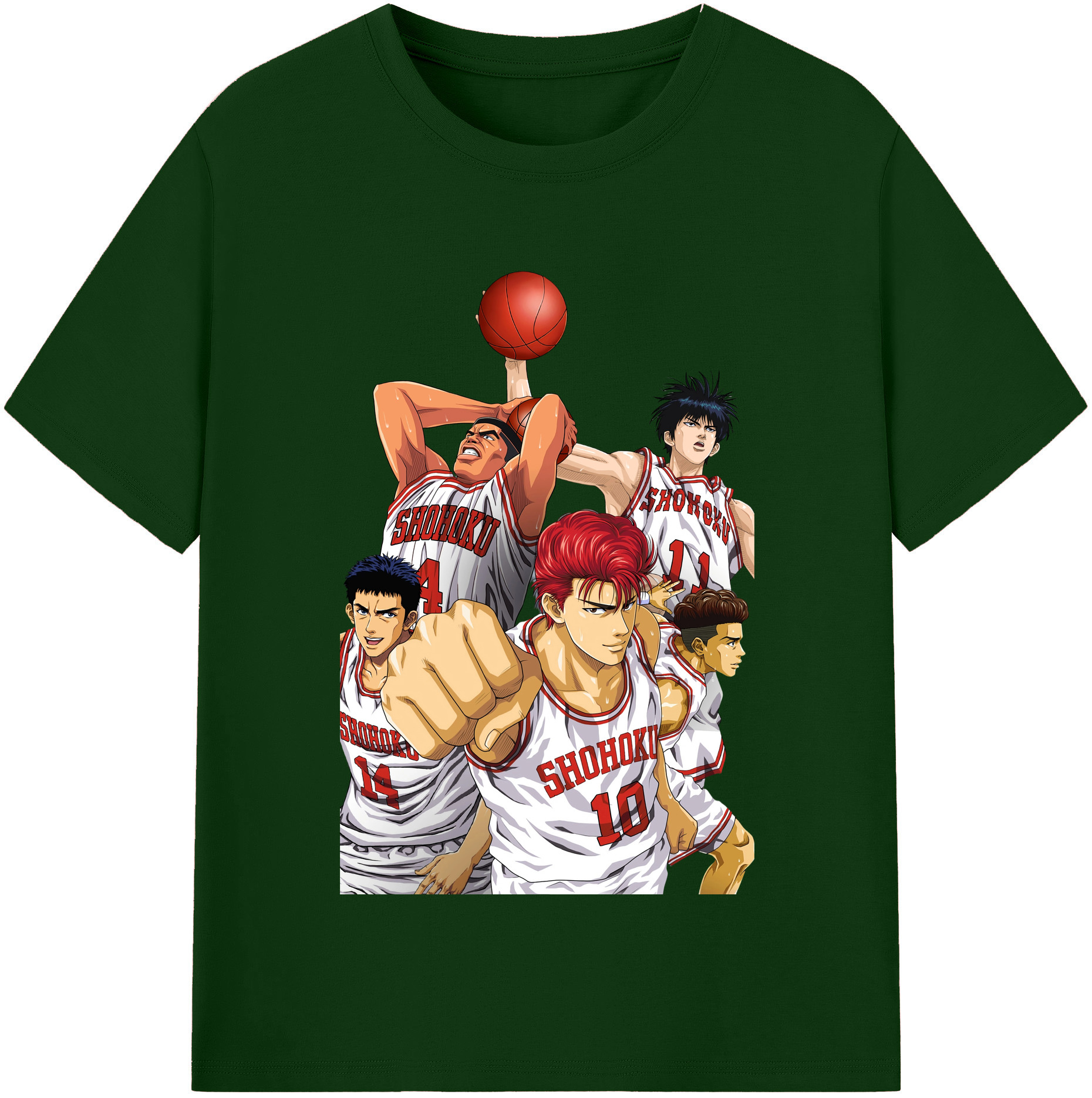 SLAM DUNK／スラムダンク 綿100％半袖Tシャツ（フロントプリント）